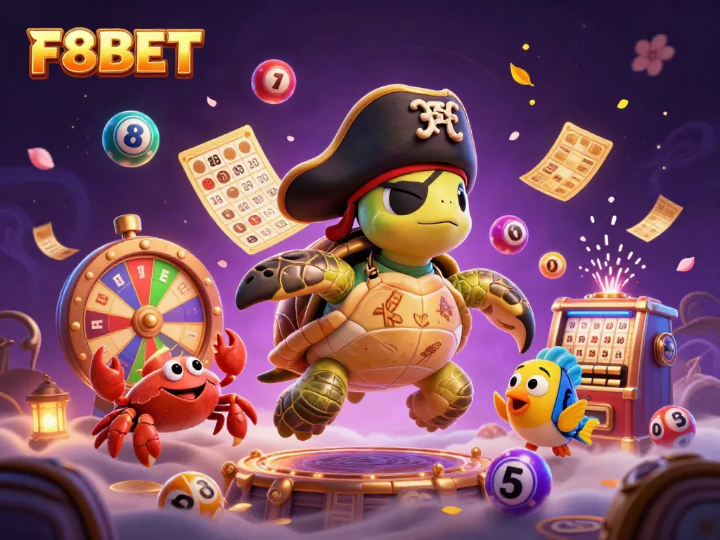 F8BET offers players an exciting pirate-themed casino experience featuring vibrant lottery elements