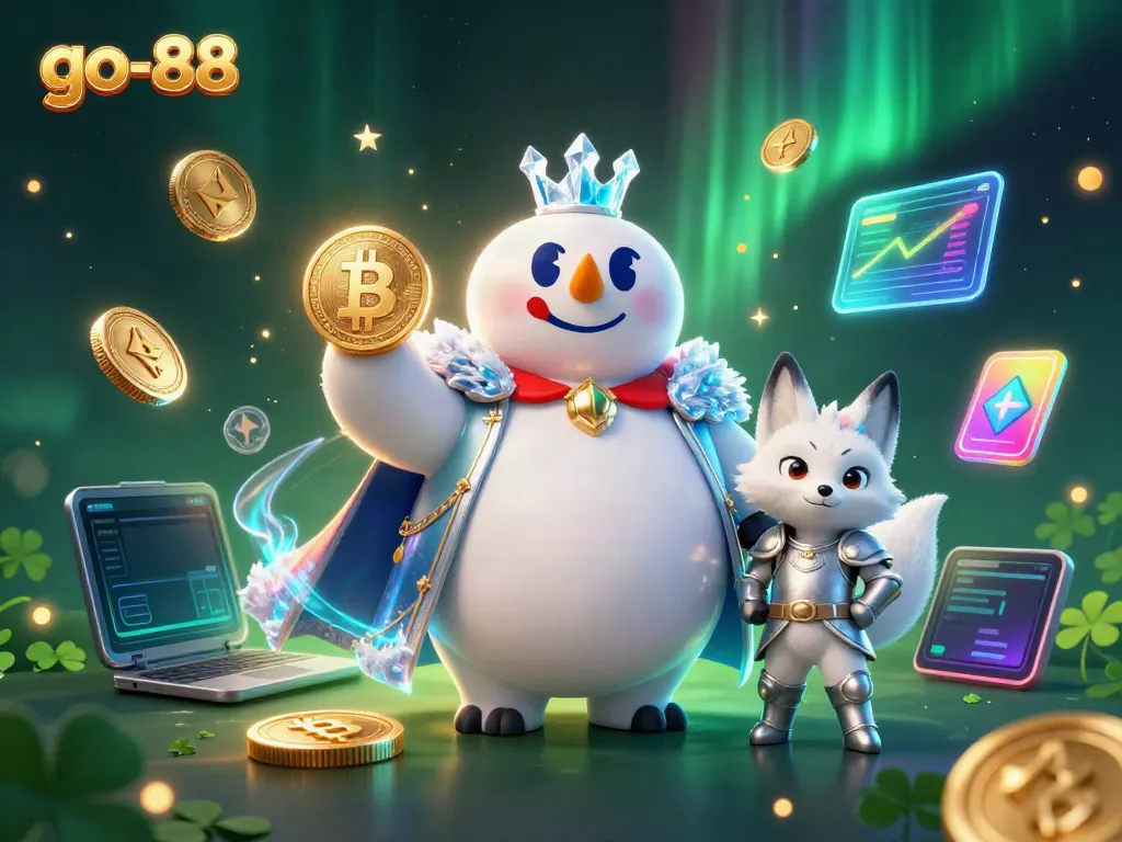 Experience thrilling wins with go-88 in an exciting 3D casino scene featuring ice king and snow fox.