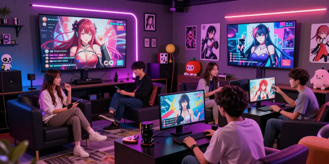 Engaging hentai ai chat scene with animated characters and vibrant atmosphere.