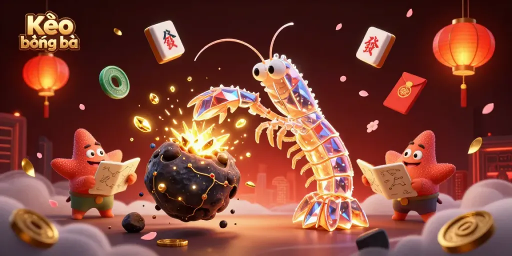 Experience the thrill of Kèo bóng đá with vibrant digital art showcasing a galactic warrior amidst fantasy gambling elements.