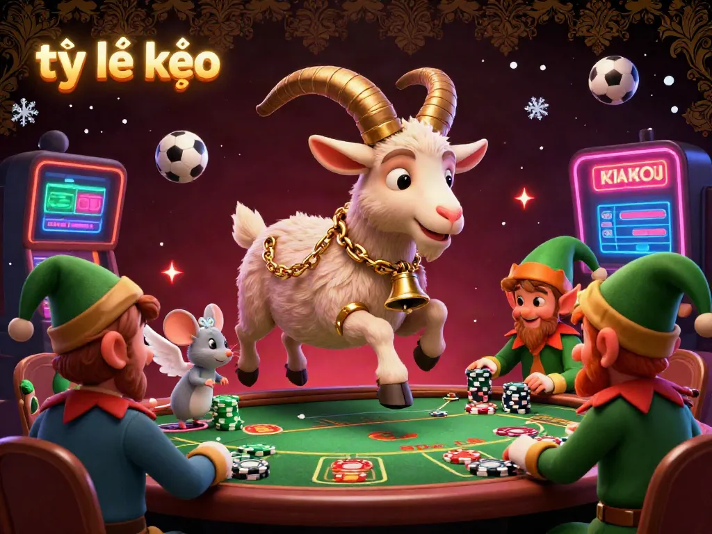 Experience the excitement of tỷ lệ kèo in a vibrant sports betting scene with lively characters and interactive gaming elements.