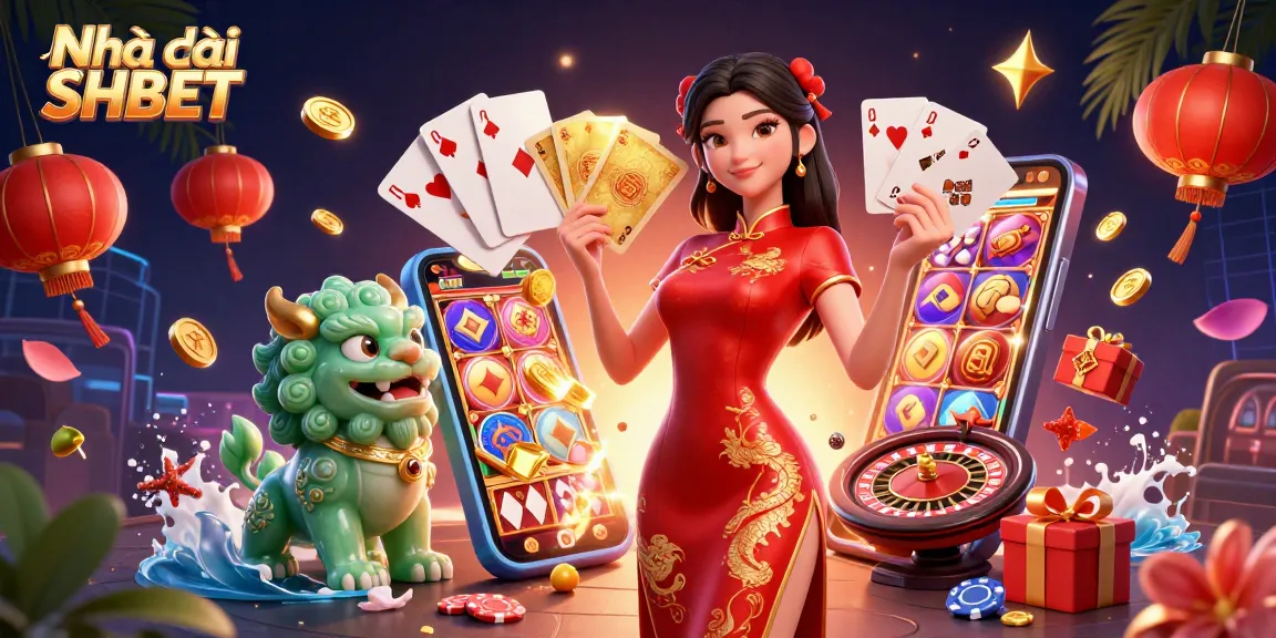 Experience casino excitement with Nhà cái SHBET featuring vibrant 3D characters and dynamic gaming elements.