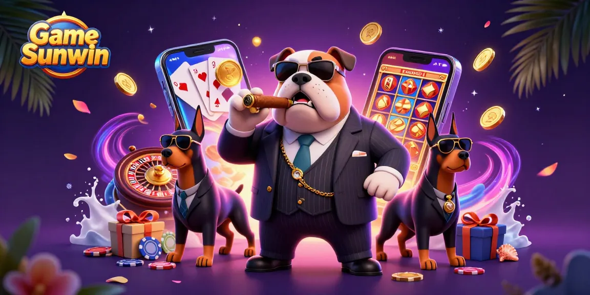 Experience thrill with Game Sunwin as cartoon gangsters spin the slots, bet big, and win!