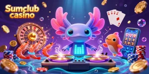 Engage in thrilling action at Sumclub casino with vibrant underwater 3D characters and casino games.