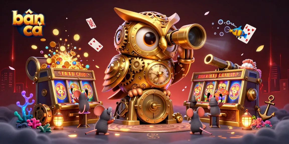 Experience the thrill of bắn cá with colorful gems and coins exploding in this vibrant casino scene.