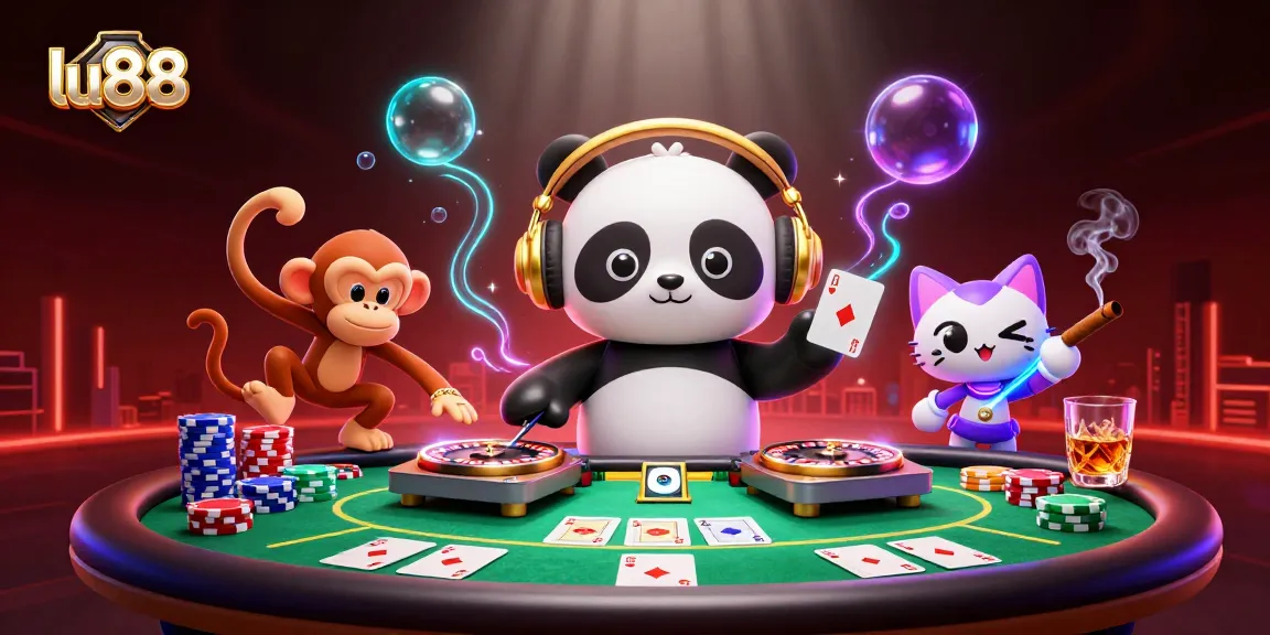 Experience thrilling gameplay at lu88 with our vibrant casino scene filled with excitement