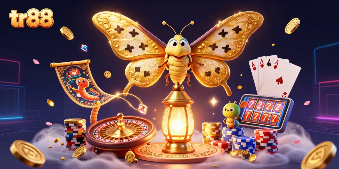 Experience the excitement of tr88 with vibrant symbols, golden coins, and a lively casino atmosphere.