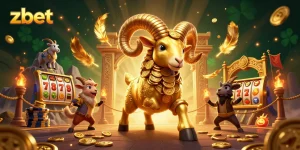 Experience thrilling action at zbet, featuring golden ram and vibrant casino elements.