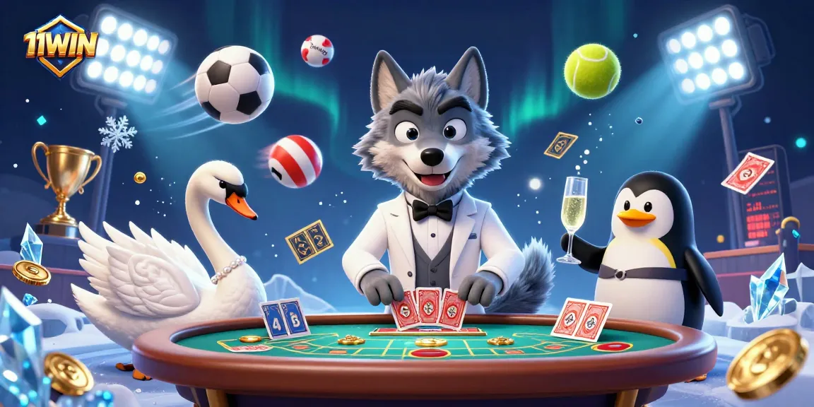 Experience exhilarating gameplay with 11WIN featuring a debonair wolf and elegant characters.