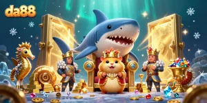 Engage in thrilling gameplay at da88 with a fierce hamster king amidst dazzling underwater treasures.