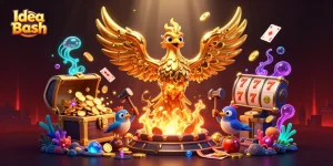 Experience excitement with the Idea Bash golden phoenix and dynamic casino elements in a vibrant scene.